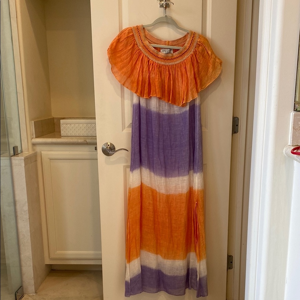 Orange and Purple Maxi Dress